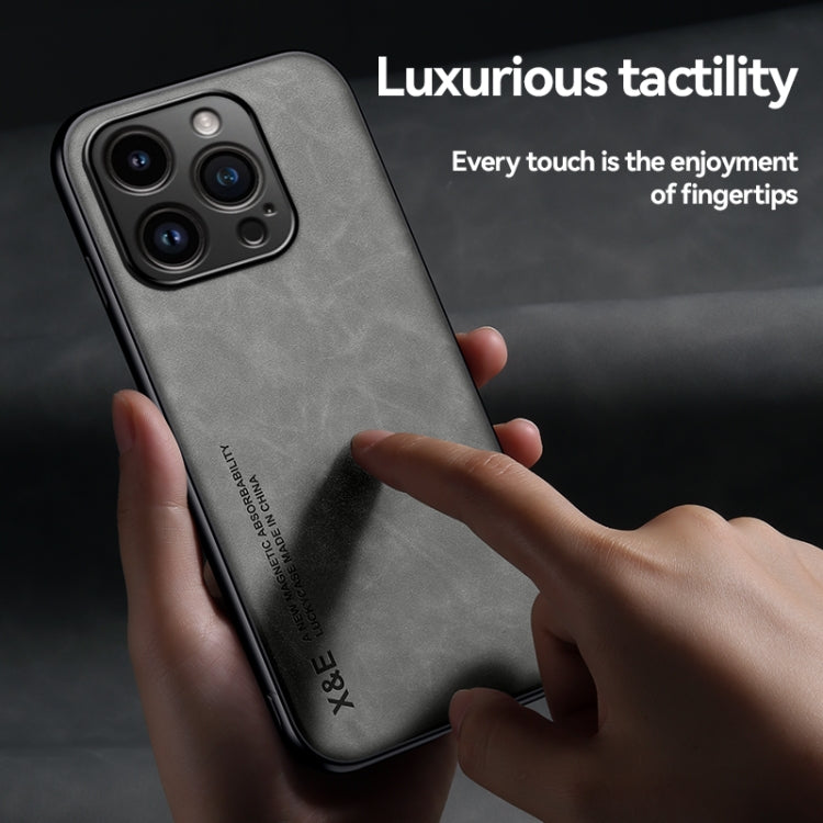 Skin Feel Magnetic Leather Back Phone Case, For iPhone 14 Plus, For iPhone 14, For iPhone 14 Pro, For iPhone 14 Pro Max