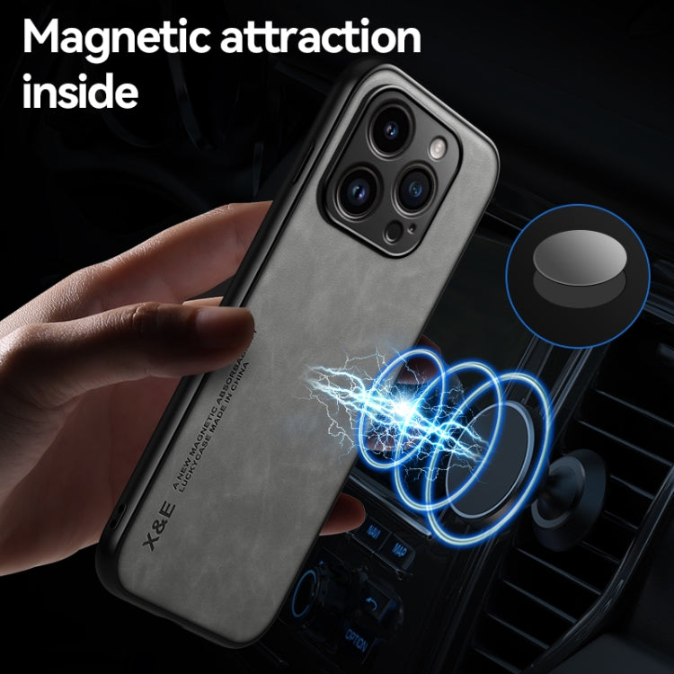 Skin Feel Magnetic Leather Back Phone Case, For iPhone 14 Plus, For iPhone 14, For iPhone 14 Pro, For iPhone 14 Pro Max