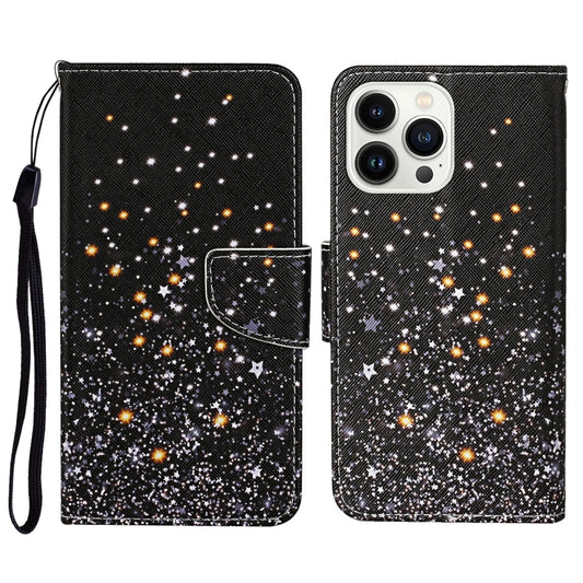 3D Colored Drawing Flip Leather Phone Case, For iPhone 15 Pro Max, For iPhone 15 Pro