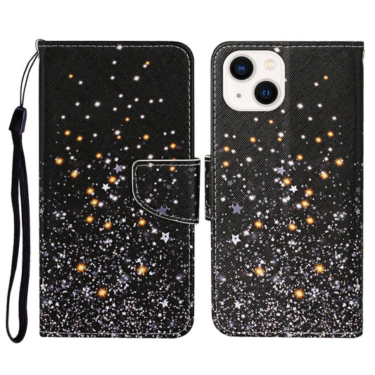 3D Colored Drawing Flip Leather Phone Case, For iPhone 15 Plus, For iPhone 15