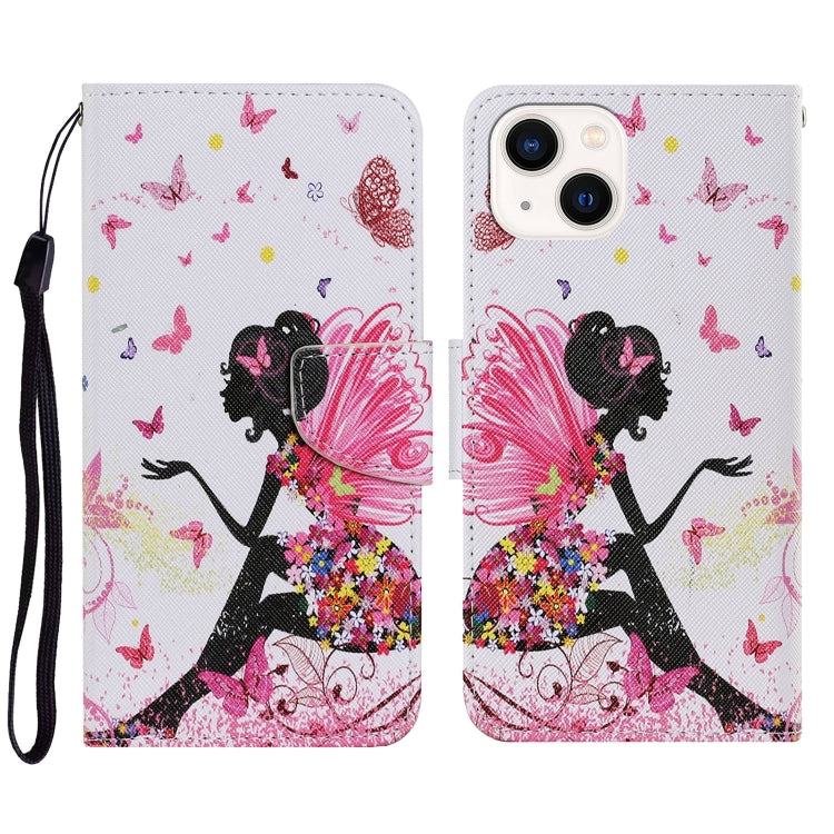 3D Colored Drawing Flip Leather Phone Case, For iPhone 15 Plus, For iPhone 15