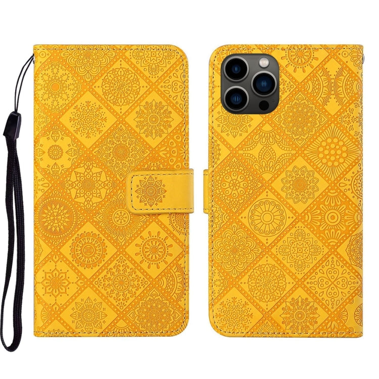 Ethnic Style Embossed Pattern Leather Phone Case, For iPhone 15 Pro, For iPhone 15 Plus, For iPhone 15