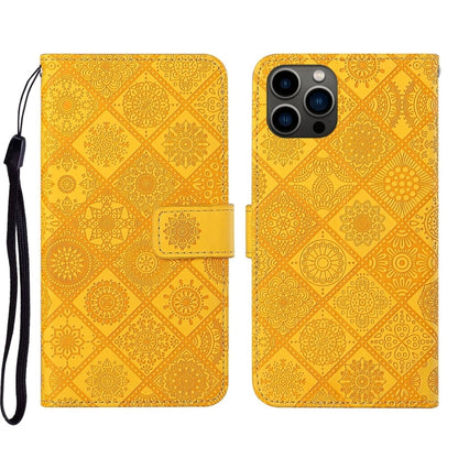 Ethnic Style Embossed Pattern Leather Phone Case, For iPhone 15 Pro, For iPhone 15 Plus, For iPhone 15