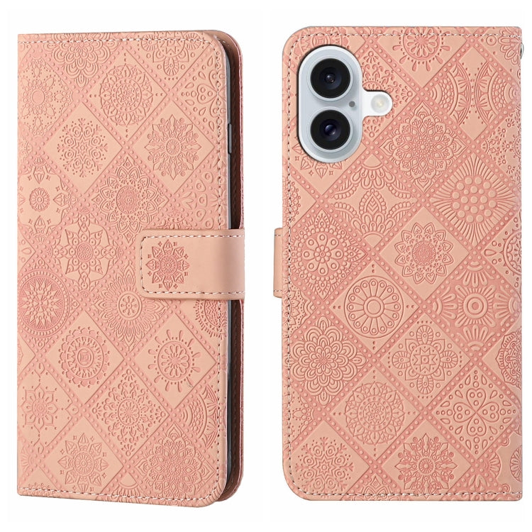 Ethnic Style Embossed Pattern Leather Phone Case, For iPhone 16 Pro Max, For iPhone 16 Pro, For iPhone 16 Plus