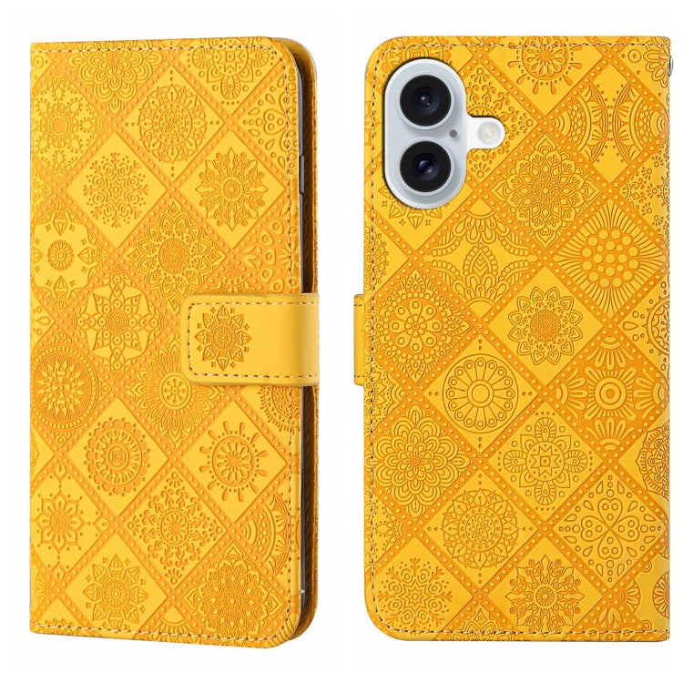Ethnic Style Embossed Pattern Leather Phone Case, For iPhone 16 Pro Max, For iPhone 16 Pro, For iPhone 16 Plus