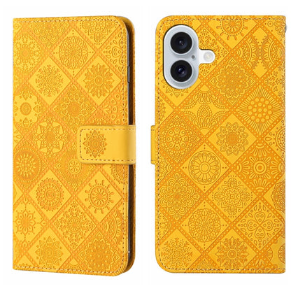 Ethnic Style Embossed Pattern Leather Phone Case, For iPhone 16 Pro Max, For iPhone 16 Pro, For iPhone 16 Plus