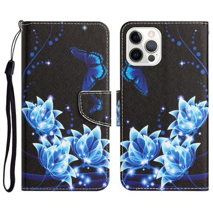 Colored Drawing Leather Phone Case, For iPhone 15 Pro Max, For iPhone 15 Pro, For iPhone 15 Plus, For iPhone 15