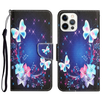 Colored Drawing Leather Phone Case, For iPhone 15 Pro Max, For iPhone 15 Pro, For iPhone 15 Plus, For iPhone 15