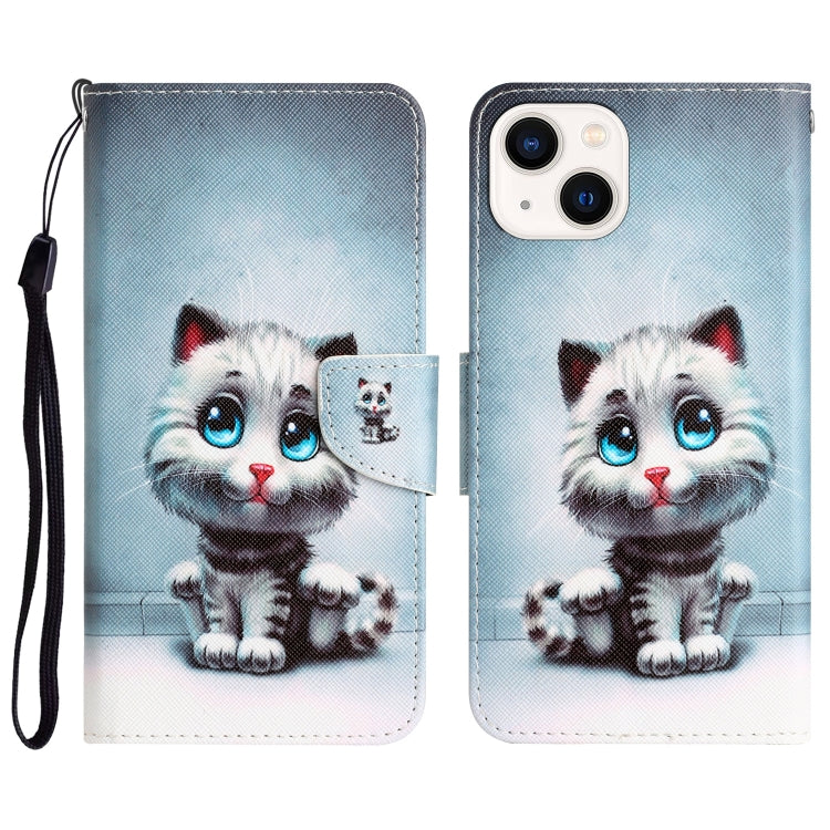 Colored Drawing Leather Phone Case, For iPhone 15 Pro Max, For iPhone 15 Pro, For iPhone 15 Plus, For iPhone 15