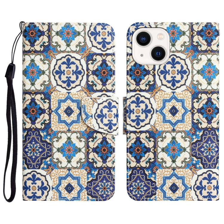 Colored Drawing Leather Phone Case, For iPhone 15 Pro Max, For iPhone 15 Pro, For iPhone 15 Plus, For iPhone 15