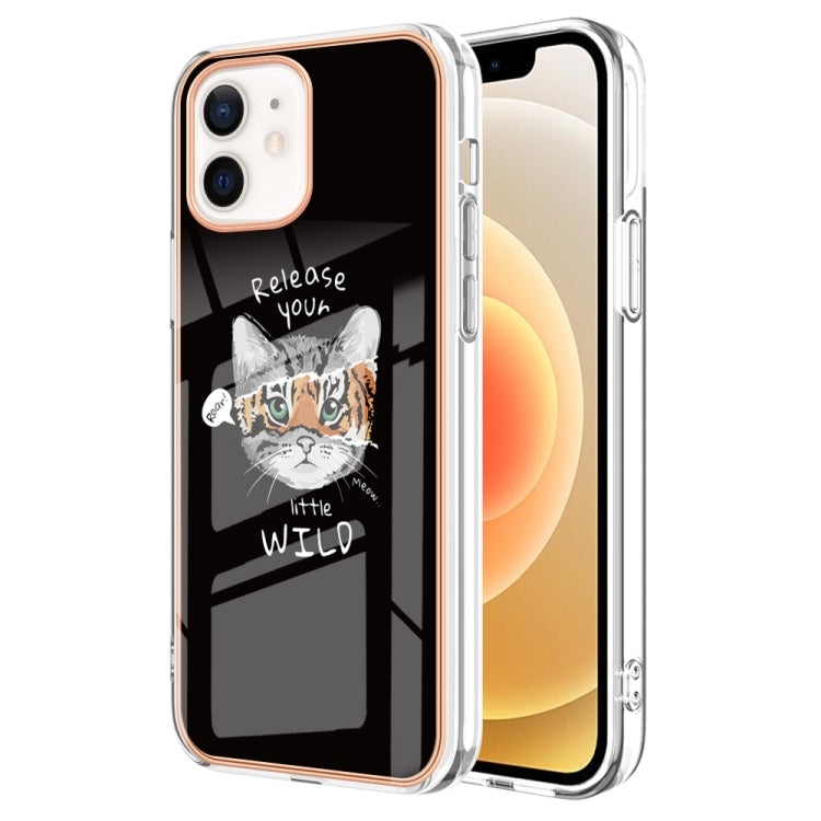 Electroplating Marble Dual-side IMD Phone Case, For iPhone 13, For iPhone 13 mini, For iPhone 12 / 12 Pro