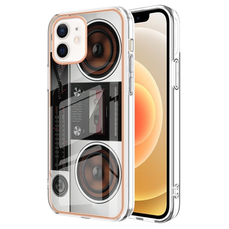 Electroplating Marble Dual-side IMD Phone Case, For iPhone 13, For iPhone 13 mini, For iPhone 12 / 12 Pro