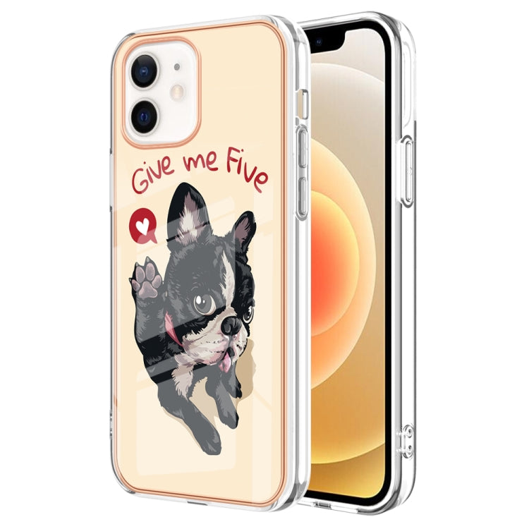 Electroplating Marble Dual-side IMD Phone Case, For iPhone 13, For iPhone 13 mini, For iPhone 12 / 12 Pro