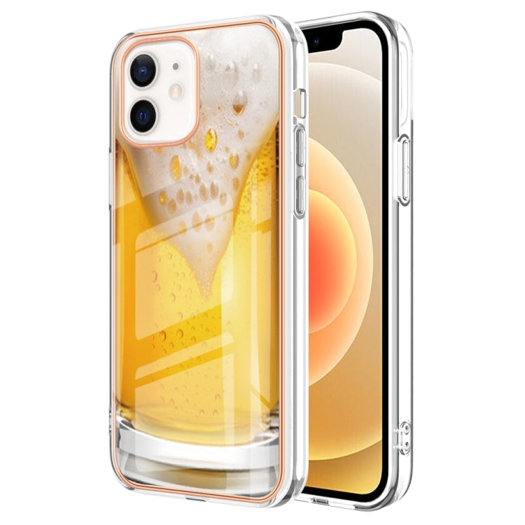Electroplating Marble Dual-side IMD Phone Case, For iPhone 13, For iPhone 13 mini, For iPhone 12 / 12 Pro