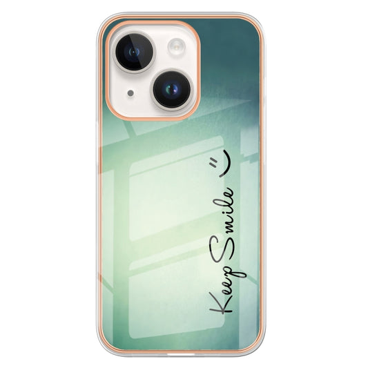 Electroplating Marble Dual-side IMD Phone Case, For iPhone 14, For iPhone 14 Pro, For iPhone 14 Pro Max