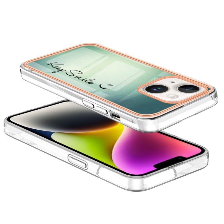 Electroplating Marble Dual-side IMD Phone Case, For iPhone 14, For iPhone 14 Pro, For iPhone 14 Pro Max
