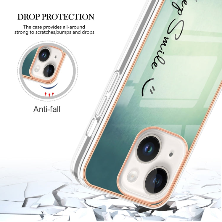Electroplating Marble Dual-side IMD Phone Case, For iPhone 14, For iPhone 14 Pro, For iPhone 14 Pro Max