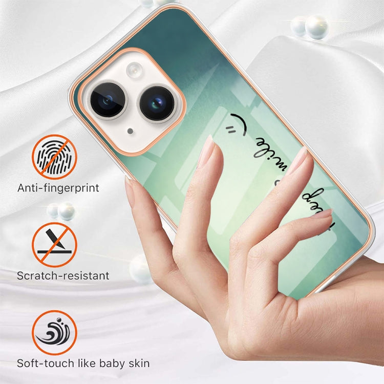 Electroplating Marble Dual-side IMD Phone Case, For iPhone 14, For iPhone 14 Pro, For iPhone 14 Pro Max