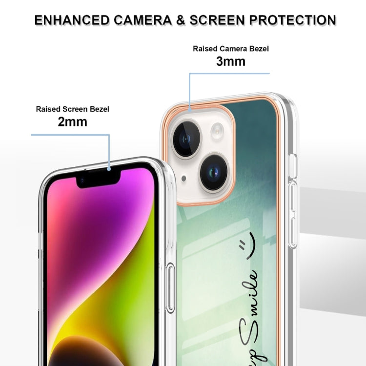 Electroplating Marble Dual-side IMD Phone Case, For iPhone 14, For iPhone 14 Pro, For iPhone 14 Pro Max