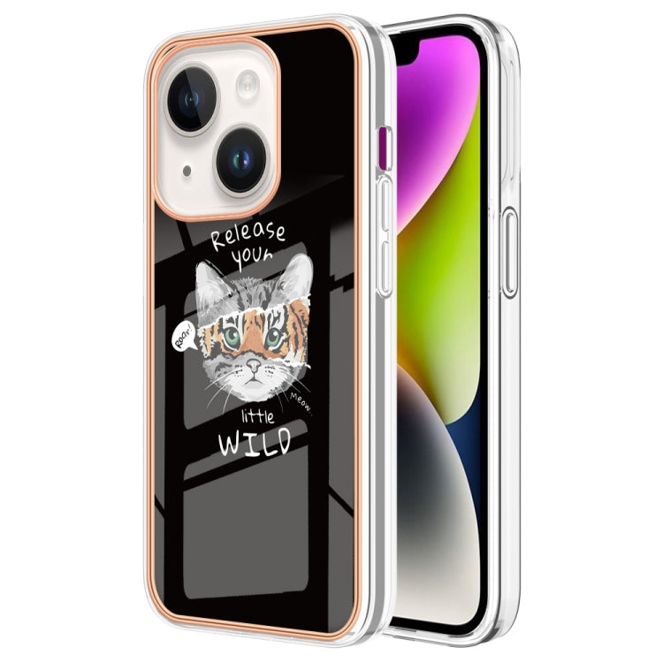 Electroplating Marble Dual-side IMD Phone Case, For iPhone 14, For iPhone 14 Pro, For iPhone 14 Pro Max