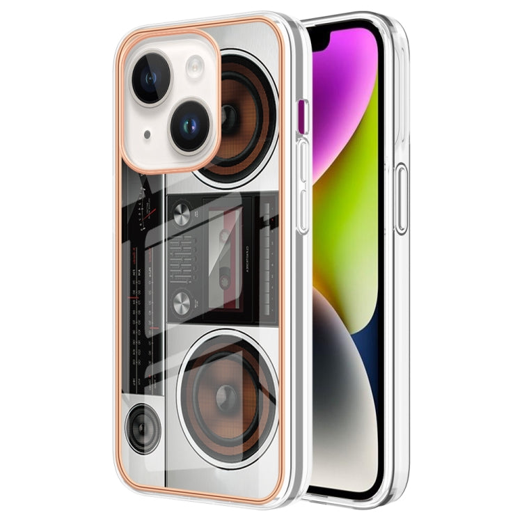 Electroplating Marble Dual-side IMD Phone Case, For iPhone 14, For iPhone 14 Pro, For iPhone 14 Pro Max