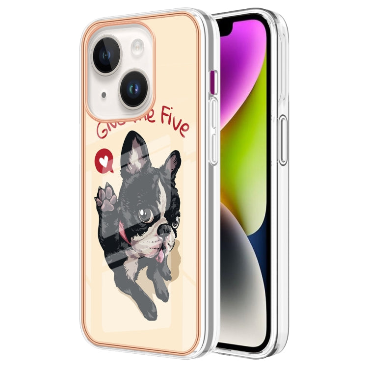 Electroplating Marble Dual-side IMD Phone Case, For iPhone 14, For iPhone 14 Pro, For iPhone 14 Pro Max