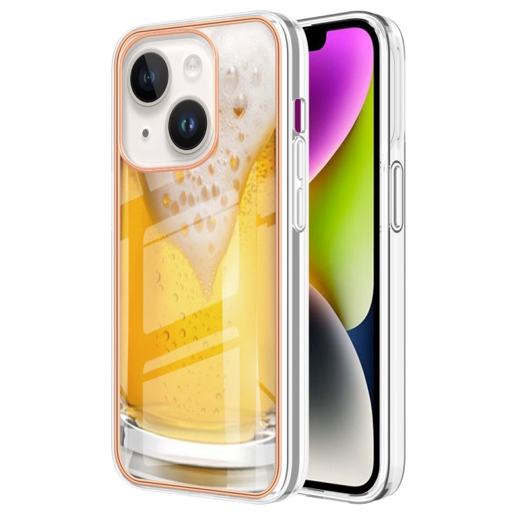 Electroplating Marble Dual-side IMD Phone Case, For iPhone 14, For iPhone 14 Pro, For iPhone 14 Pro Max