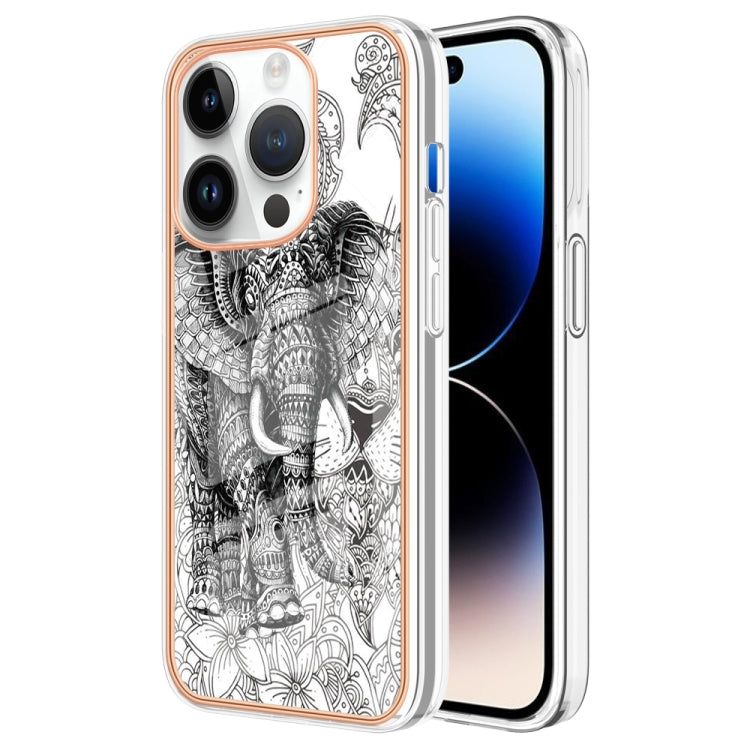 Electroplating Marble Dual-side IMD Phone Case, For iPhone 14, For iPhone 14 Pro, For iPhone 14 Pro Max