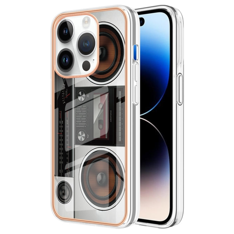 Electroplating Marble Dual-side IMD Phone Case, For iPhone 14, For iPhone 14 Pro, For iPhone 14 Pro Max