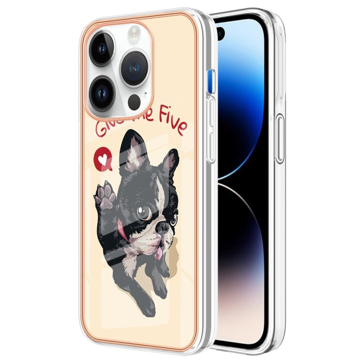 Electroplating Marble Dual-side IMD Phone Case, For iPhone 14, For iPhone 14 Pro, For iPhone 14 Pro Max