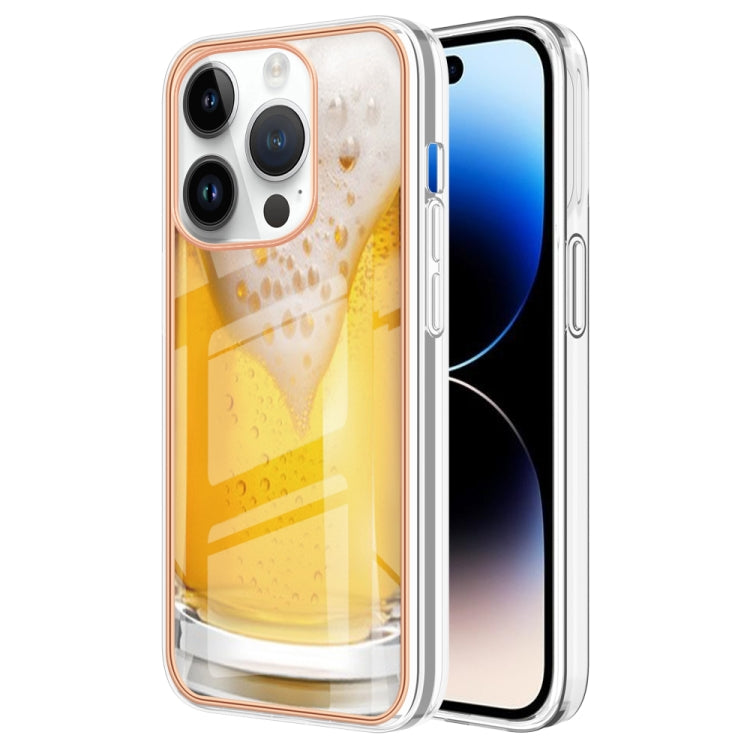 Electroplating Marble Dual-side IMD Phone Case, For iPhone 14, For iPhone 14 Pro, For iPhone 14 Pro Max