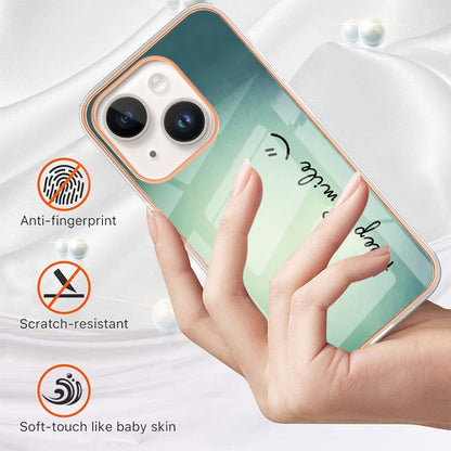 Electroplating Marble Dual-side IMD Phone Case, For iPhone 15 Plus, For iPhone 15, For iPhone 14 Plus, For iPhone 14, For iPhone 14 Pro, For iPhone 14 Pro Max