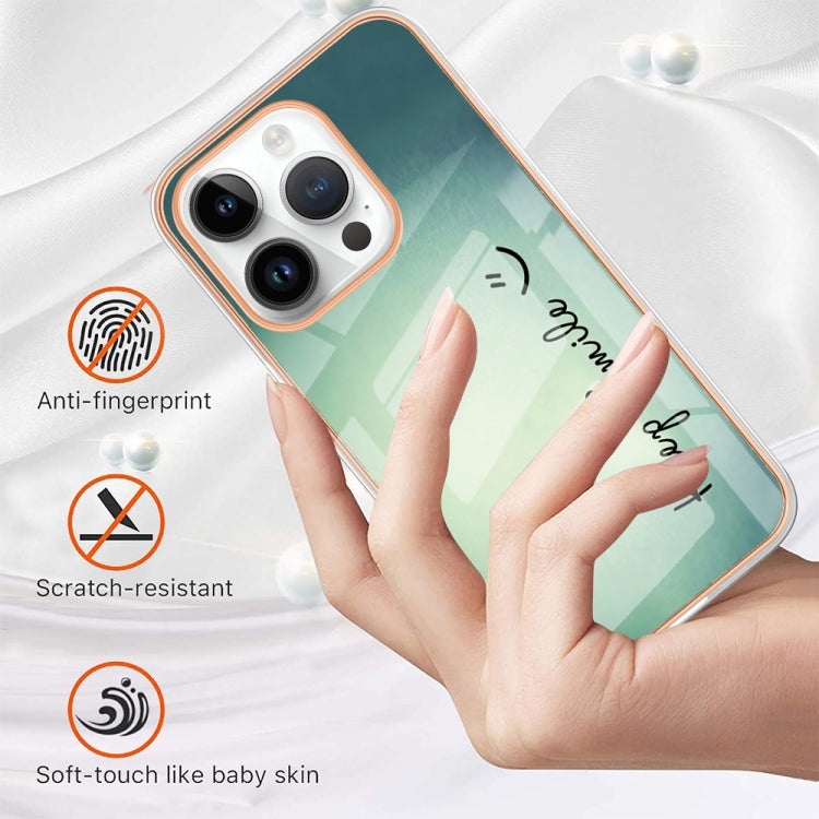 Electroplating Marble Dual-side IMD Phone Case, For iPhone 16 Pro Max, For iPhone 16 Pro, For iPhone 16 Plus