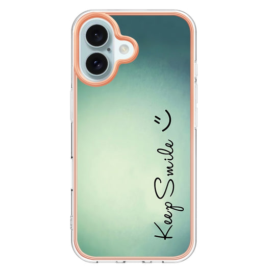 Electroplating Marble Dual-side IMD Phone Case, For iPhone 16, For iPhone 15 Pro Max, For iPhone 15 Pro