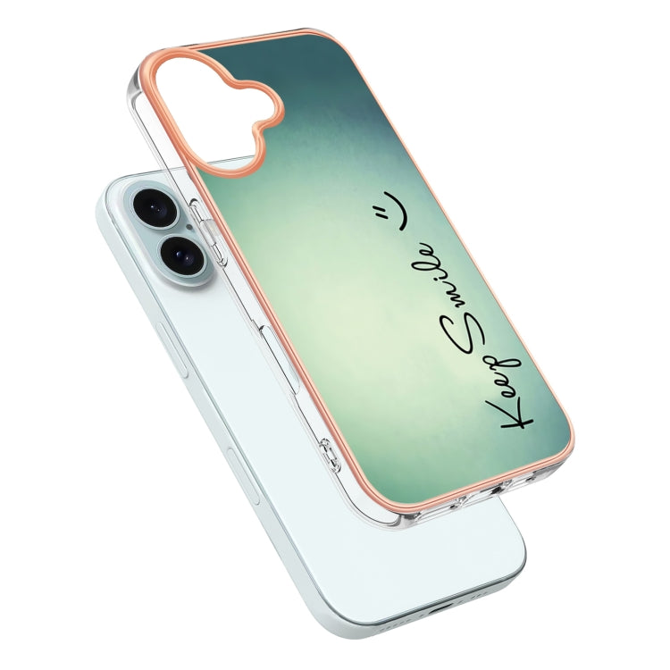 Electroplating Marble Dual-side IMD Phone Case, For iPhone 16, For iPhone 15 Pro Max, For iPhone 15 Pro