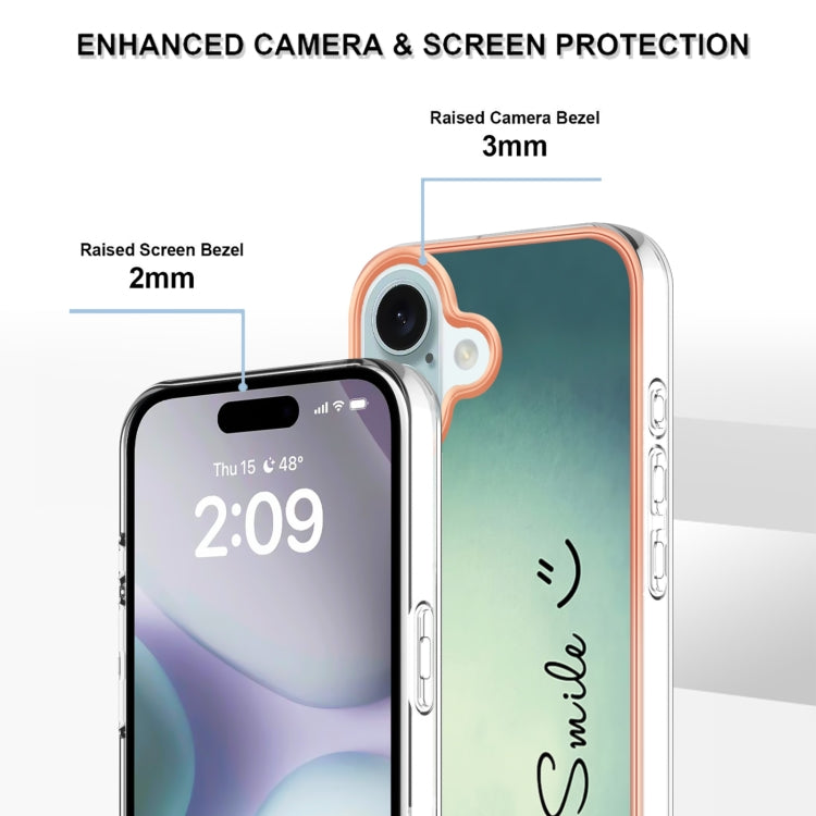 Electroplating Marble Dual-side IMD Phone Case, For iPhone 16, For iPhone 15 Pro Max, For iPhone 15 Pro
