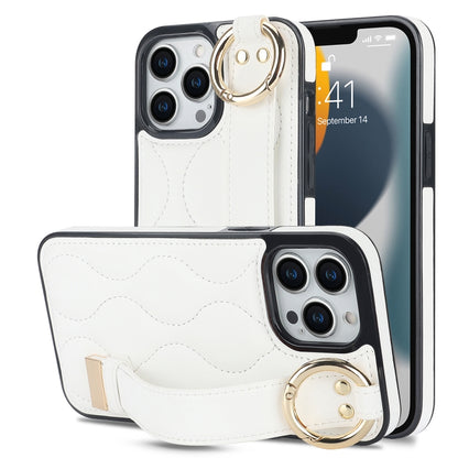 جراب هاتف من البولي يوريثان بحلقة تغطية كاملة غير قابلة للانزلاق مع سوار معصم، لهاتف iPhone 13 Pro، وiPhone 13، وiPhone 13 mini