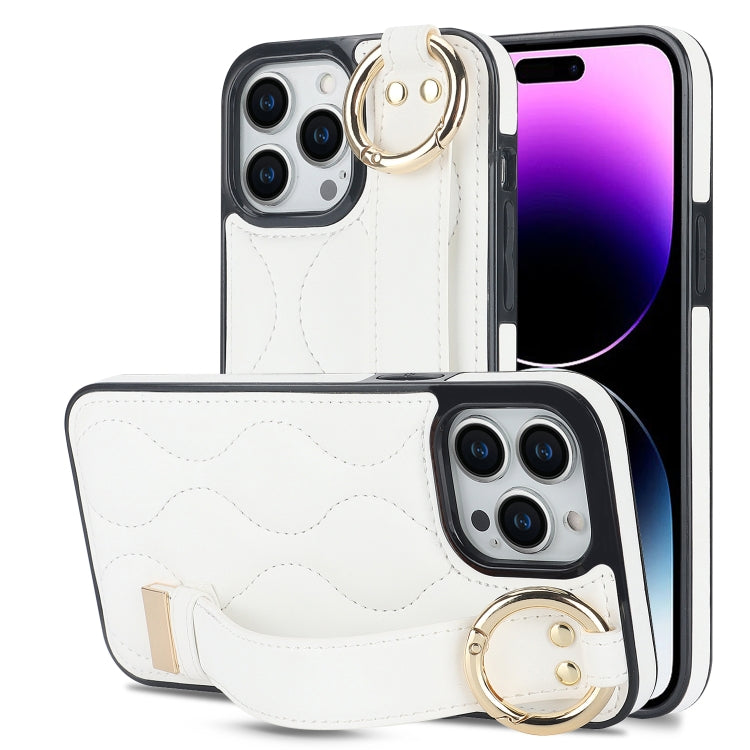جراب هاتف من البولي يوريثان بحلقة تغطية كاملة غير قابلة للانزلاق مع سوار معصم، لهاتف iPhone 14 Pro، وiPhone 14 Pro Max، وiPhone 13 Pro Max