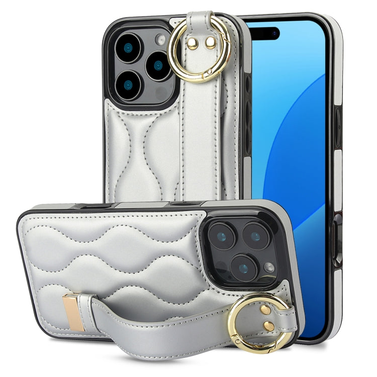 جراب هاتف من البولي يوريثان بحلقة تغطية كاملة غير قابلة للانزلاق مع سوار معصم، لهاتف iPhone 16 Pro Max، وiPhone 16 Pro، وiPhone 16 Plus
