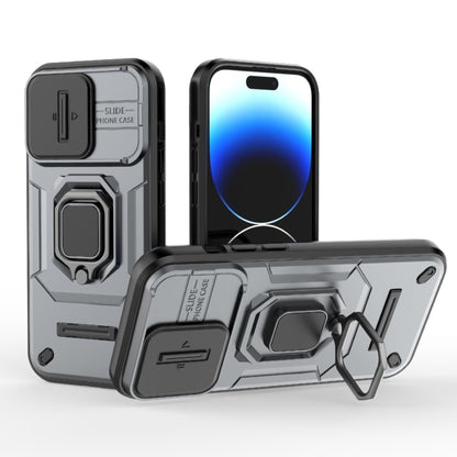 Sliding Camshield TPU + PC Shockproof Phone Case with Holder