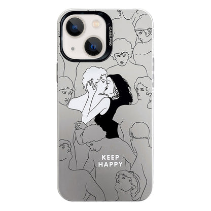 Electroplated Silver Series PC Protective Phone Case, For iPhone 14, For iPhone 14 Pro