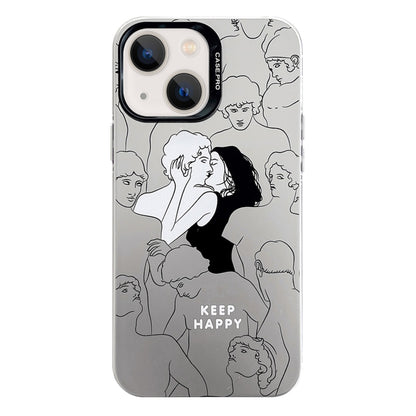 Electroplated Silver Series PC Protective Phone Case, For iPhone 15 Plus, For iPhone 15