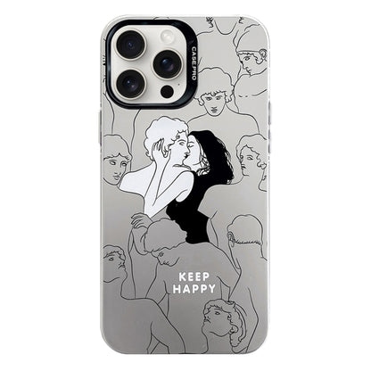 Electroplated Silver Series PC Protective Phone Case, For iPhone 16 Pro Max, For iPhone 16 Pro