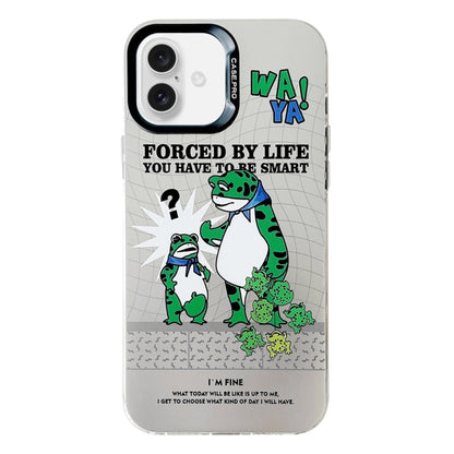 Electroplated Silver Series PC Protective Phone Case, For iPhone 16 Plus, For iPhone 16