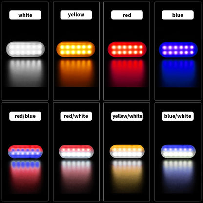 DC12V-24V / 36W Car Truck Emergency Strobe Flash Warning Light 12LEDs Ultra-thin Side Lights, 12LEDs(White + Red), 12LEDs(White + Yellow), 12LEDs(White + Blue), 12LEDs(Red + Blue), 12LEDs(White), 12LEDs(Red), 12LEDs(Yellow), 12LEDs(Blue)