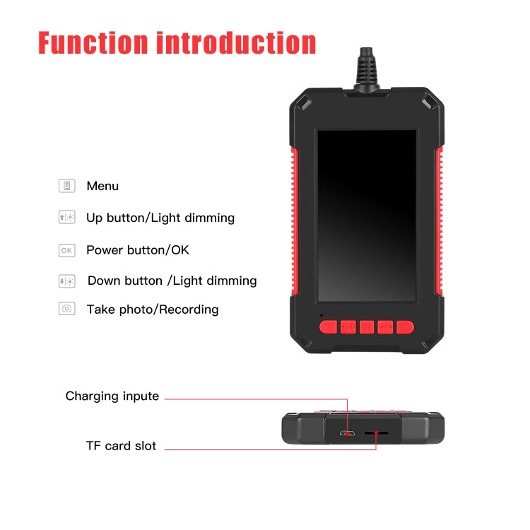 P40 3.9mm Red HD Waterproof Portable Integrated Hand-held Vertical Screen Industry Endoscope
