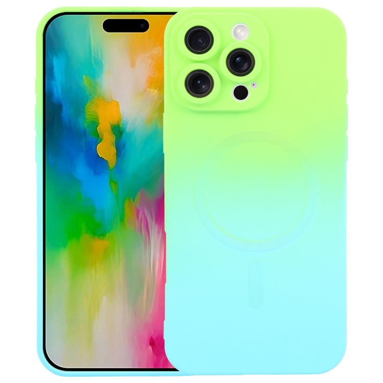 جراب هاتف سائل من مادة TPU السيليكونية المتدرجة MagSafe، مناسب لأجهزة iPhone 16e وiPhone 16 Pro Max وiPhone 16 Pro وiPhone 16 Plus