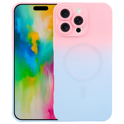 جراب هاتف سائل من مادة TPU السيليكونية المتدرجة MagSafe، مناسب لأجهزة iPhone 16e وiPhone 16 Pro Max وiPhone 16 Pro وiPhone 16 Plus