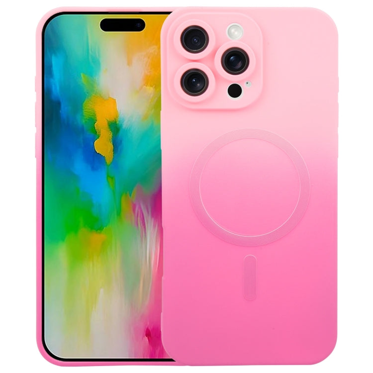 جراب هاتف سائل من مادة TPU السيليكونية المتدرجة MagSafe، مناسب لأجهزة iPhone 16e وiPhone 16 Pro Max وiPhone 16 Pro وiPhone 16 Plus