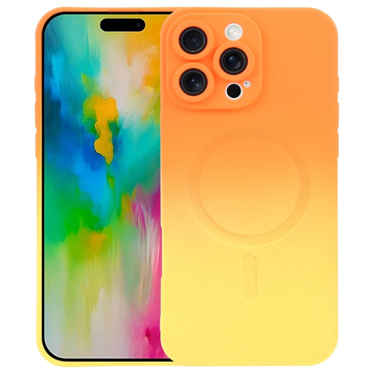 جراب هاتف سائل من مادة TPU السيليكونية المتدرجة MagSafe، مناسب لأجهزة iPhone 16e وiPhone 16 Pro Max وiPhone 16 Pro وiPhone 16 Plus